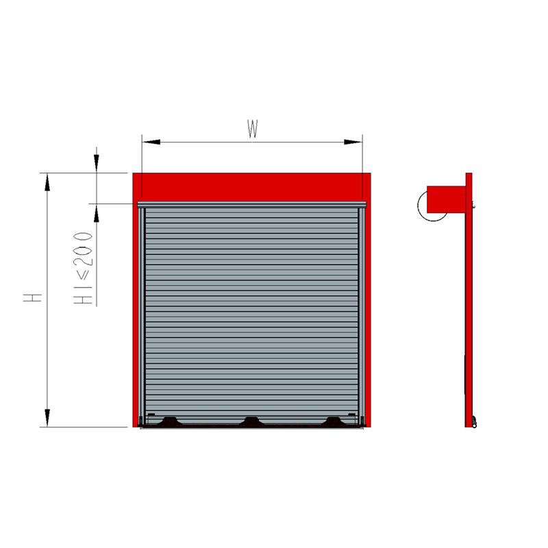 Cửa chớp lăn dành cho xe chuyên dụng bằng tay được gia cố Cửa chớp lăn dành cho xe chuyên dụng bằng tay được gia cố