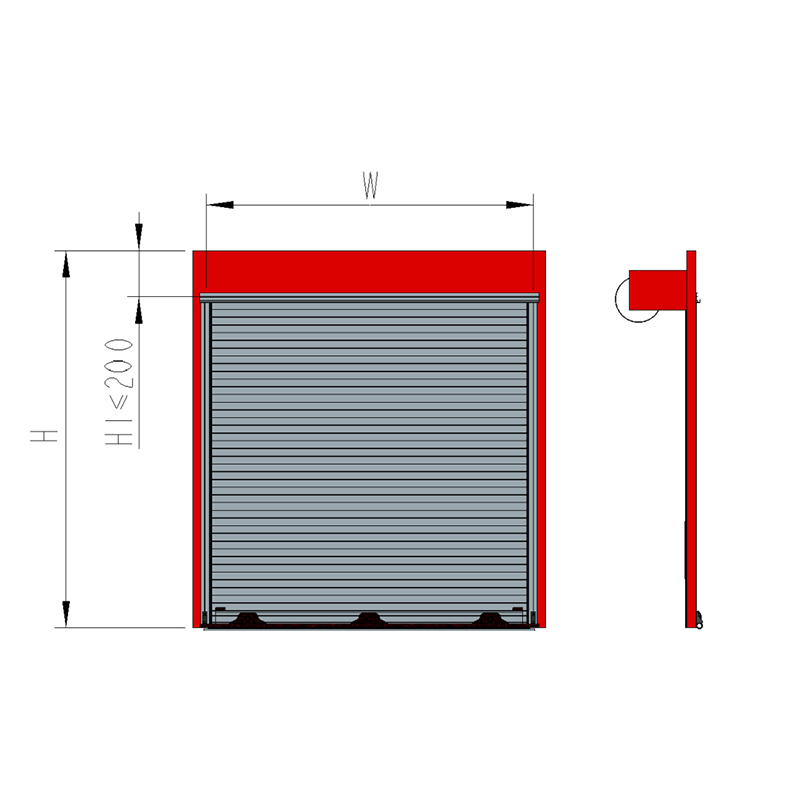 Cửa chớp lăn dành cho xe chuyên dùng chạy điện gia cố Cửa chớp lăn dành cho xe chuyên dùng chạy điện gia cố