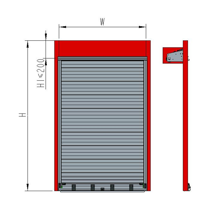 Cửa chớp lăn dành cho xe điện chuyên dụng tiêu chuẩn Cửa chớp lăn dành cho xe điện chuyên dụng tiêu chuẩn
